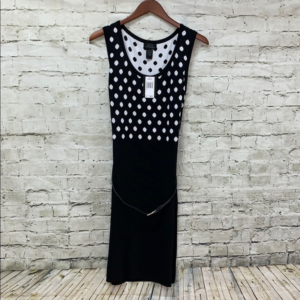 NWT Grace Knit Dressing Spring Dot Dress Sz-L